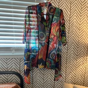 Colorful Zipper Blouse